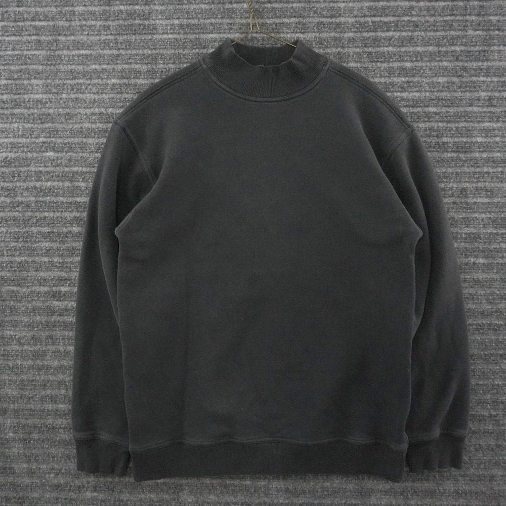 Lululemon Mock Neck Sweatshirt Small Black Charcoal Gray Fleece